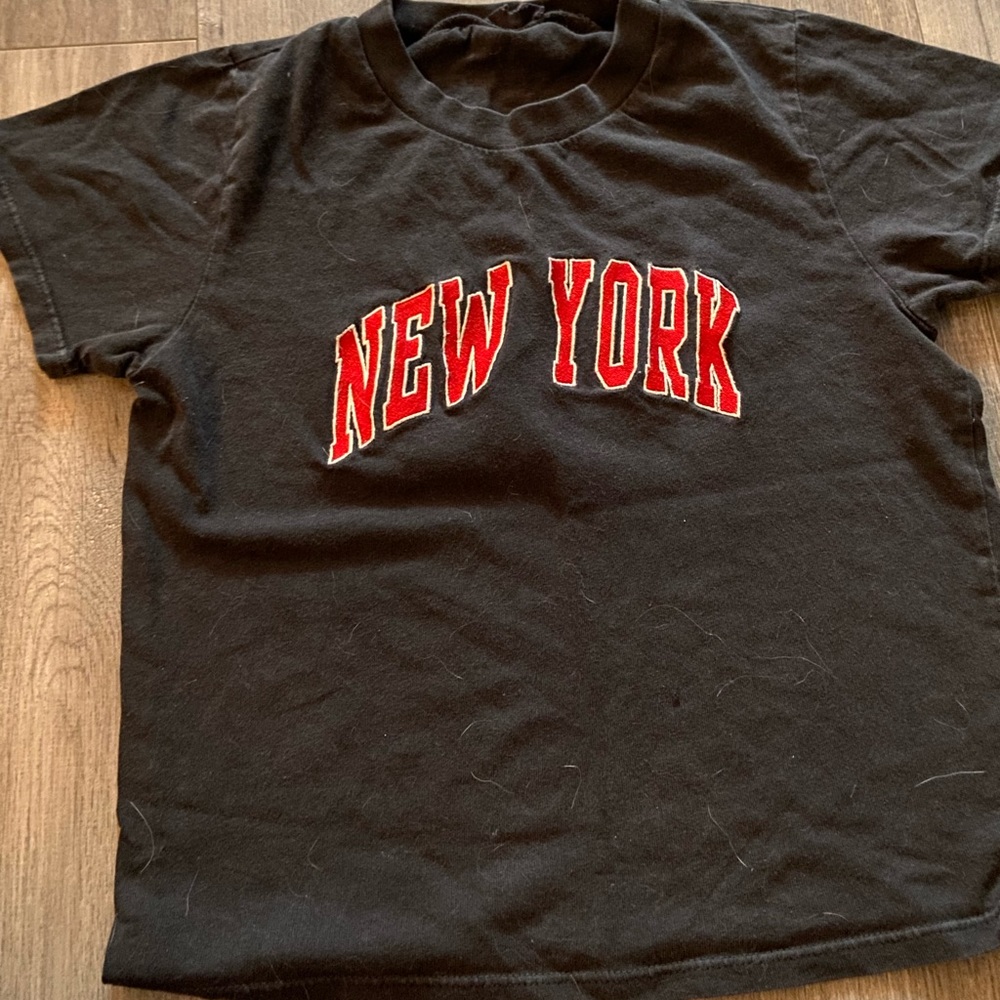 New York brandy Melville black and red crop top
